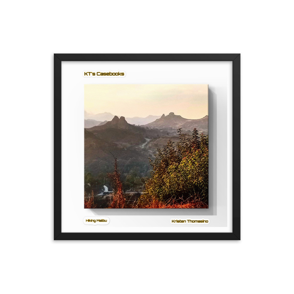 KTCB-HM-25 KT's Casebook, Hiking Malibu, KTCB-HM-25 Framed poster