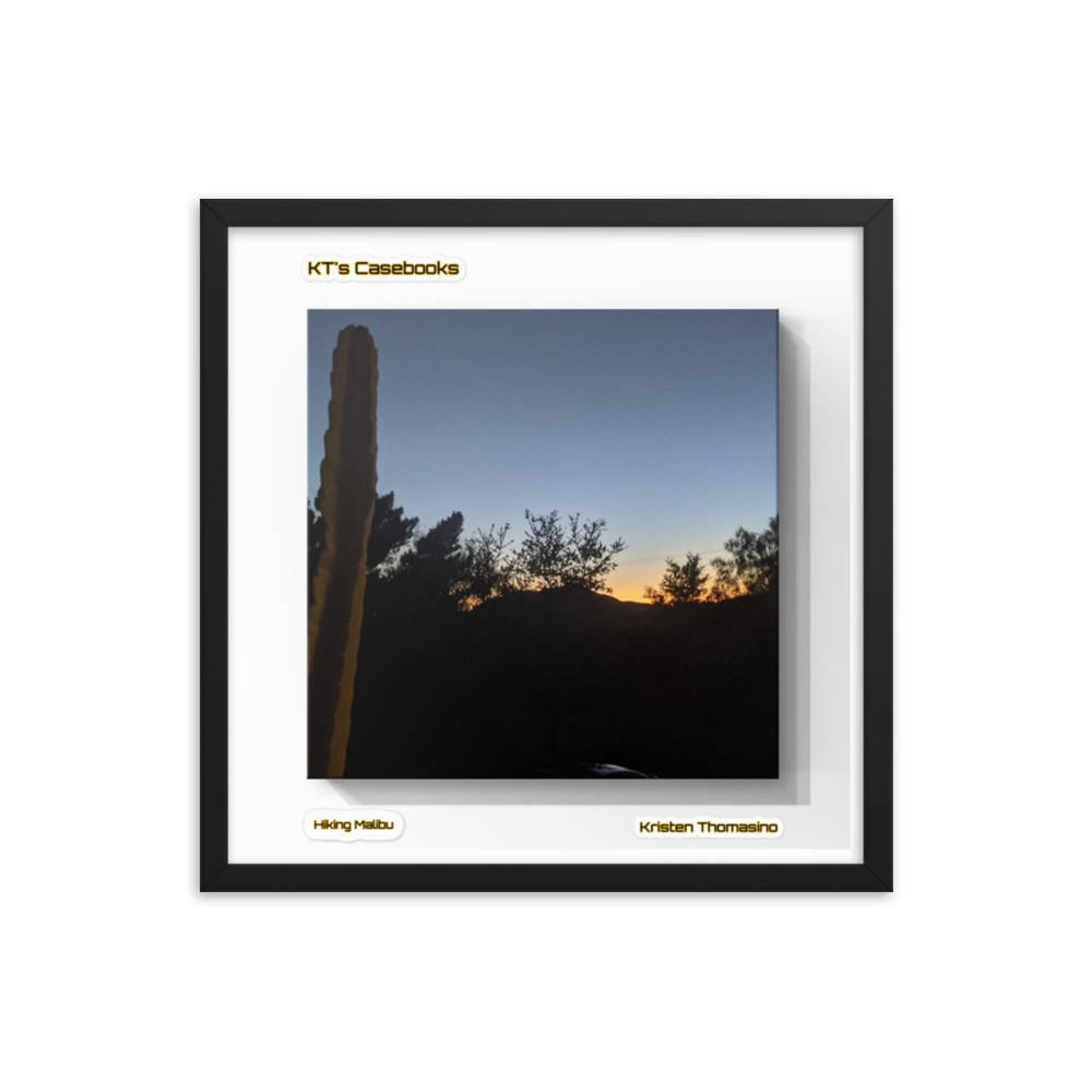KTCB-HM-48 KT's Casebook, Hiking Malibu, KTCB-HM-48 Framed poster