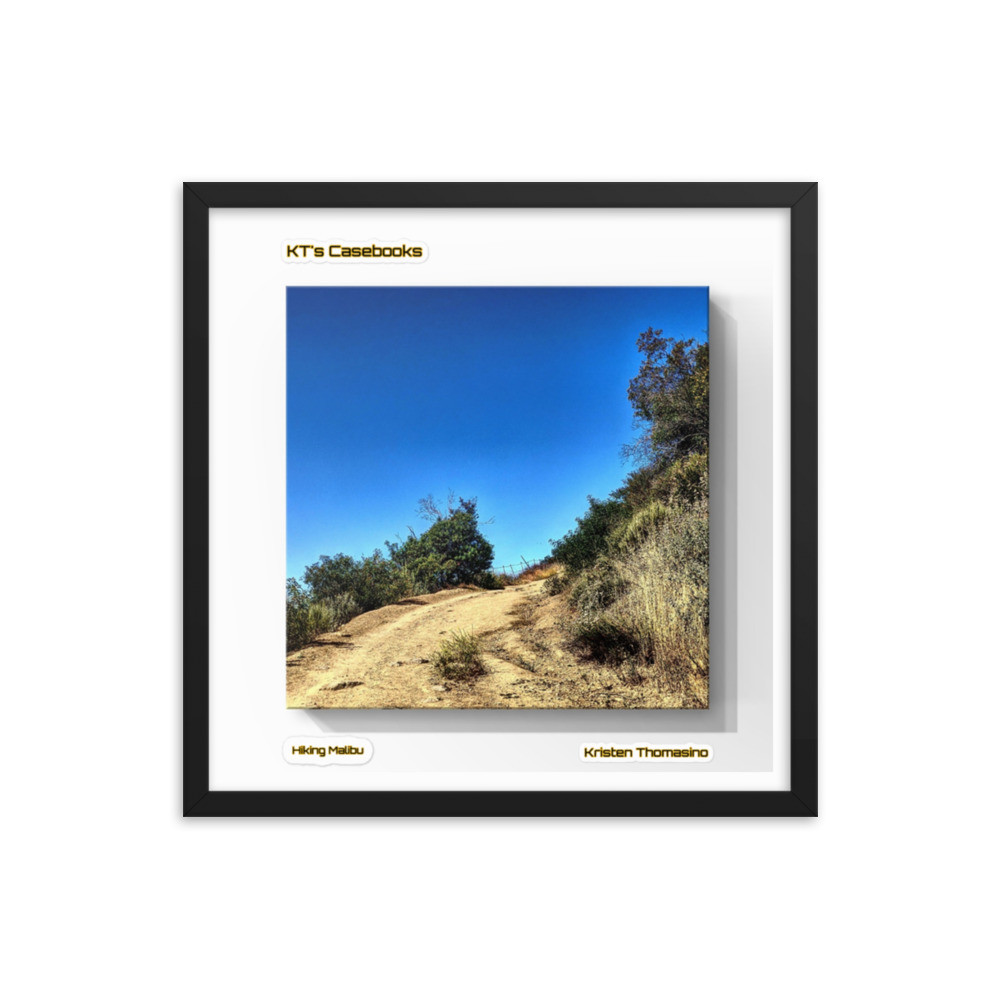 KTCB-HM-54 KT's Casebook, Hiking Malibu, KTCB-HM-54 Framed poster