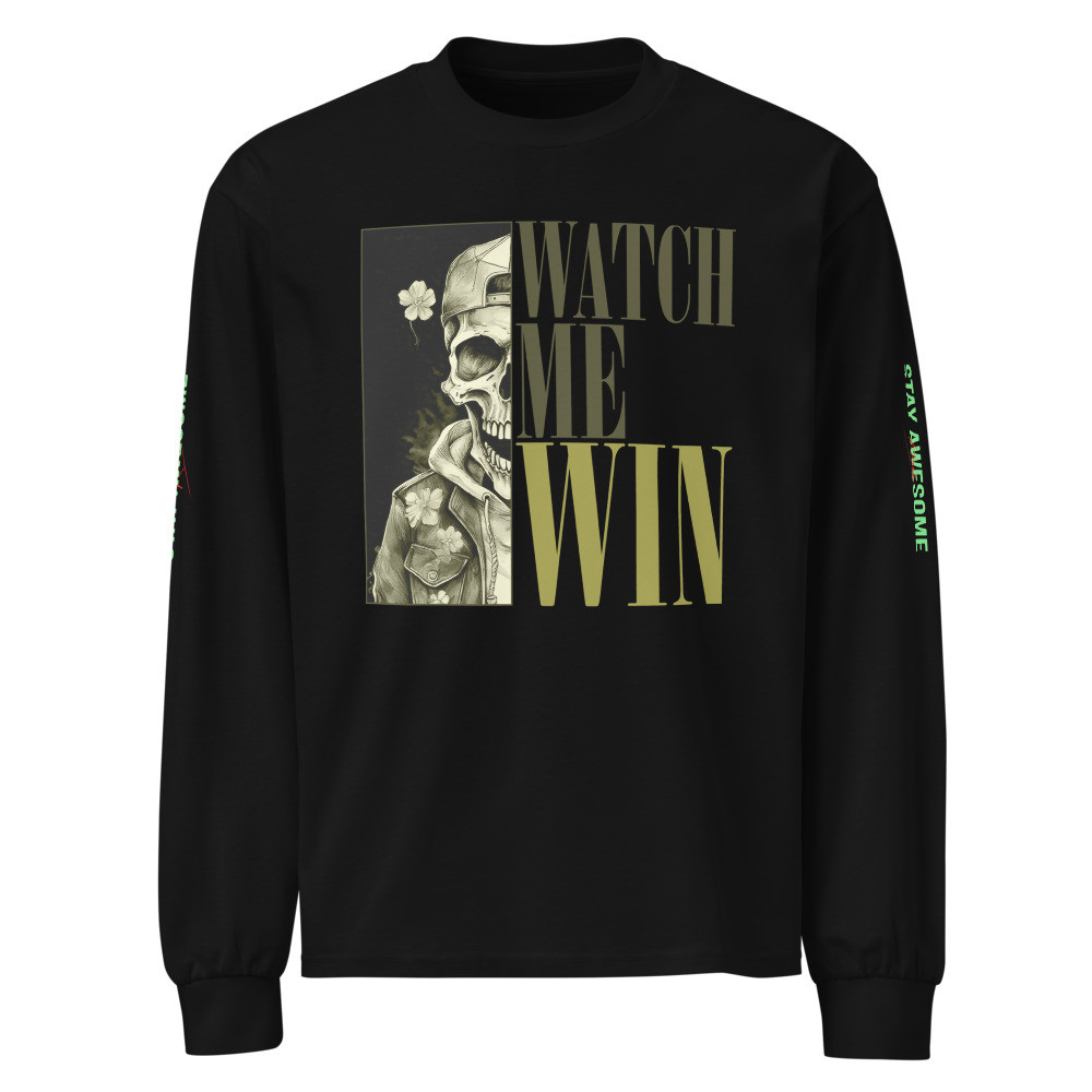 Kenio "Watch me WIN" Premium heavyweight long sleeve shirt