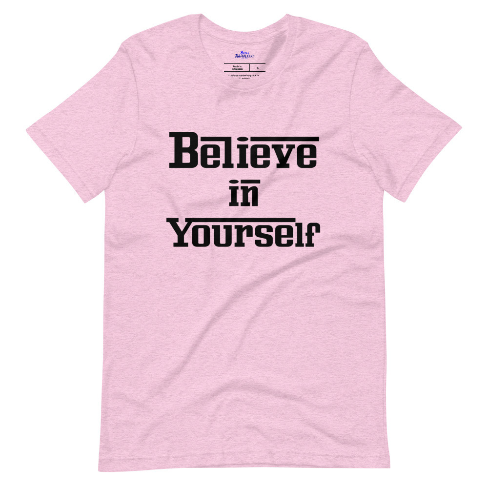 Believe in Yourself Heather Prism Lilac Short Sleeve Tee