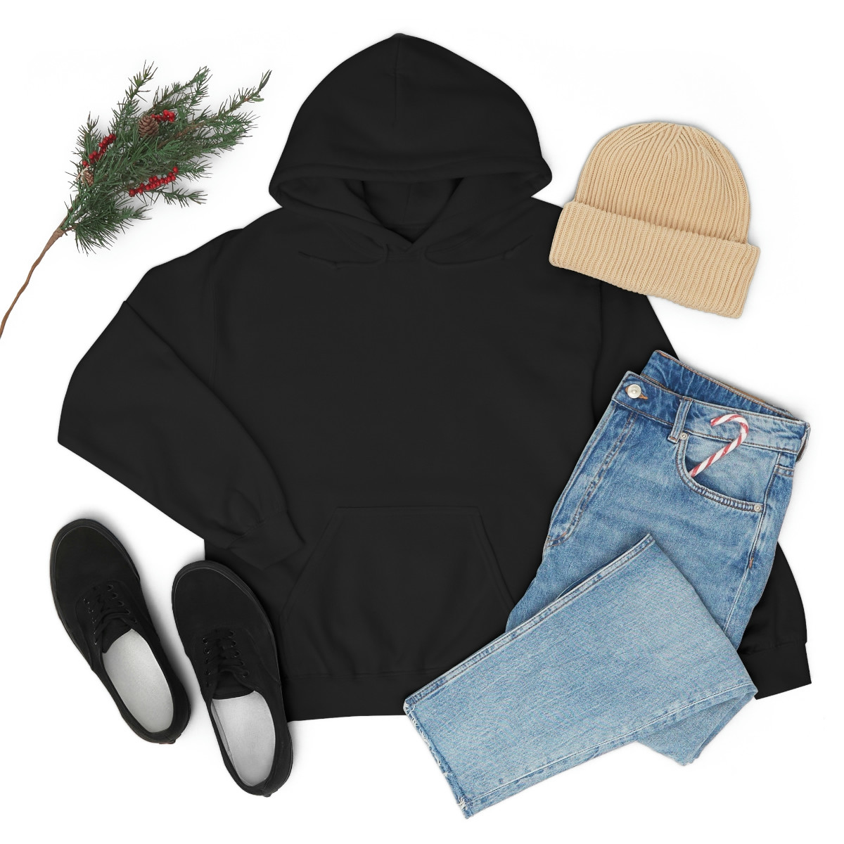 BLACK ON BLACK - UNISEX HEAVY BLEND™ HOODED SWEATSHIRT