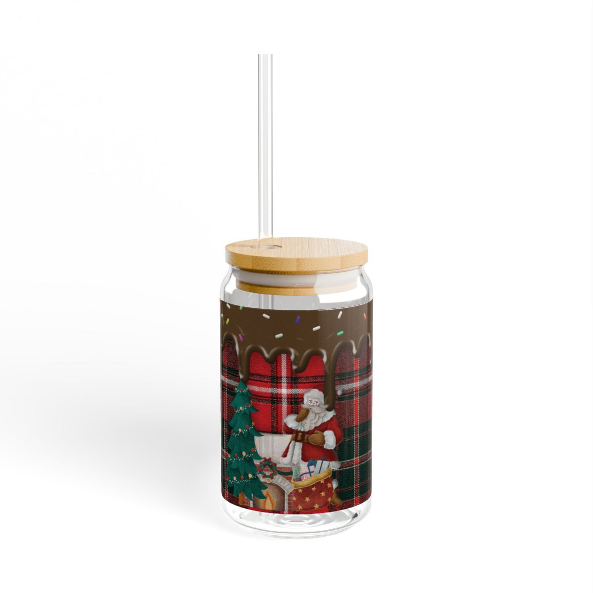 CHRISTMAS SIPPER GLASS, 16 oz