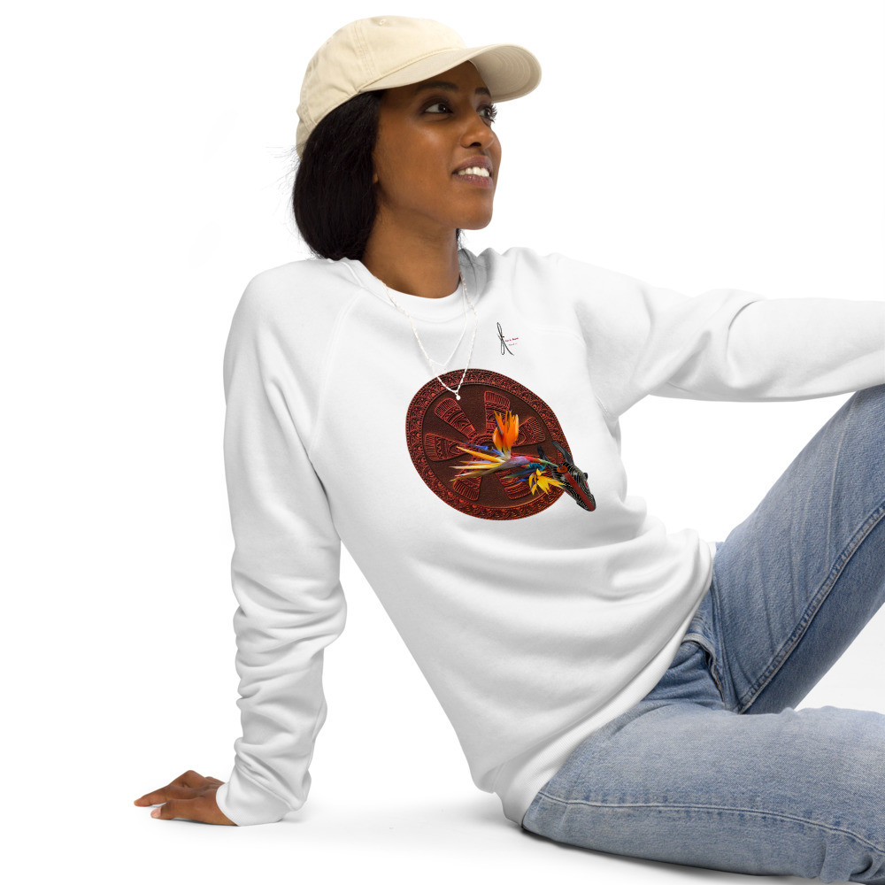 Unisex organic raglan sweatshirt