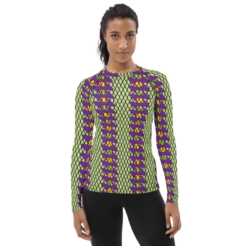 Women's Fishnet Ladders Inspired Rash Guard