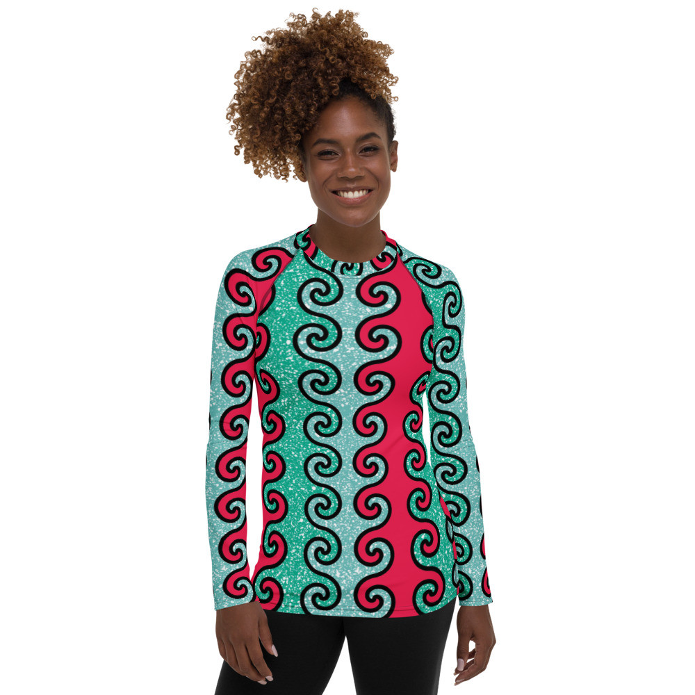 Women's Intertwined Curls Rash Guard
