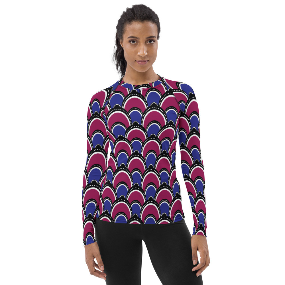 Women's Peacock Inspired Rash Guard