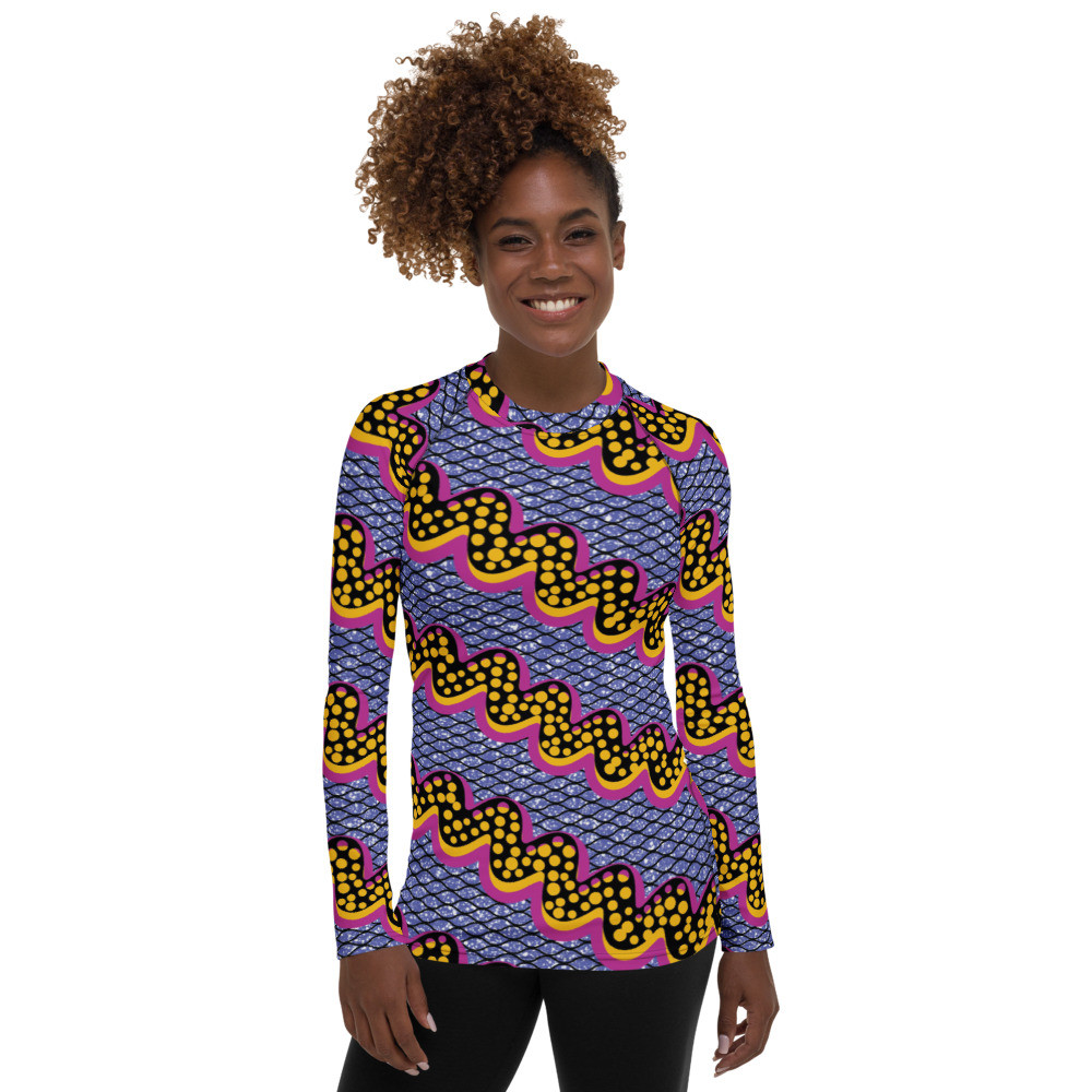 Women's Squiggly Drip Rash Guard