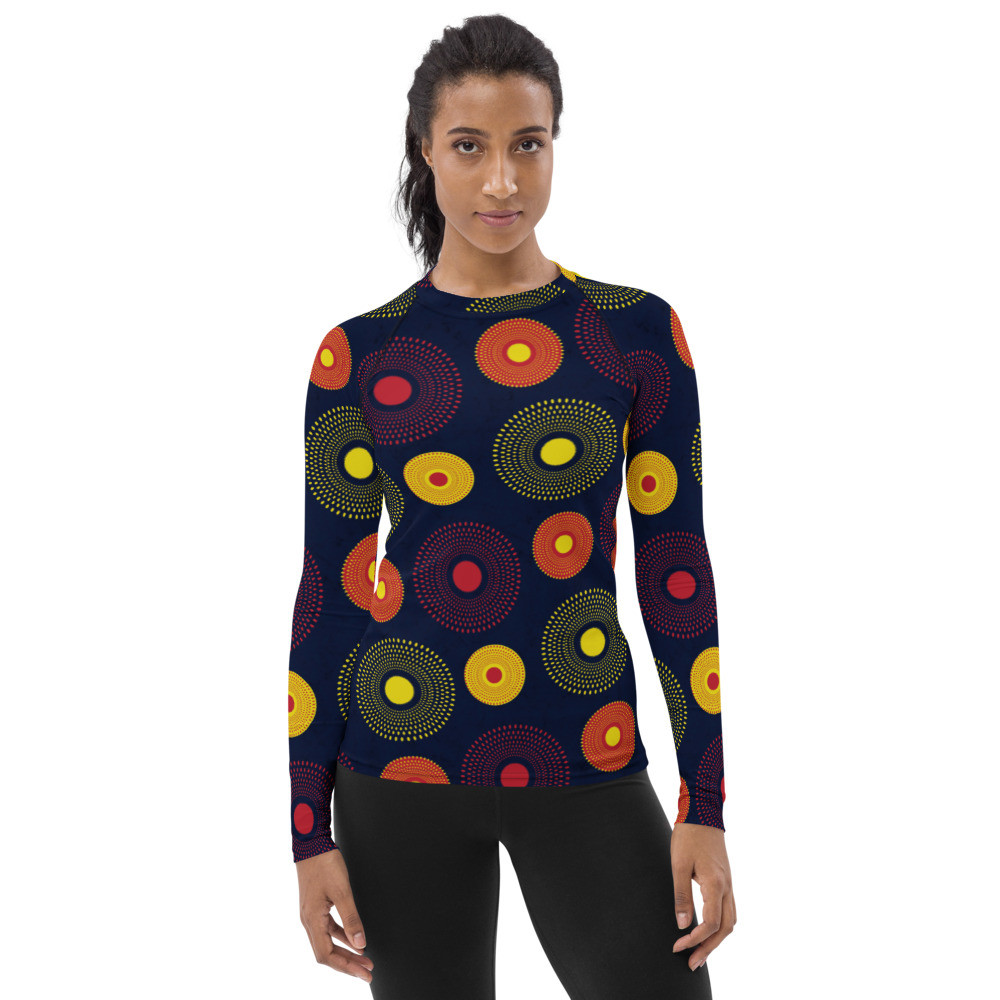 Women's Ankara Circles Rash Guard