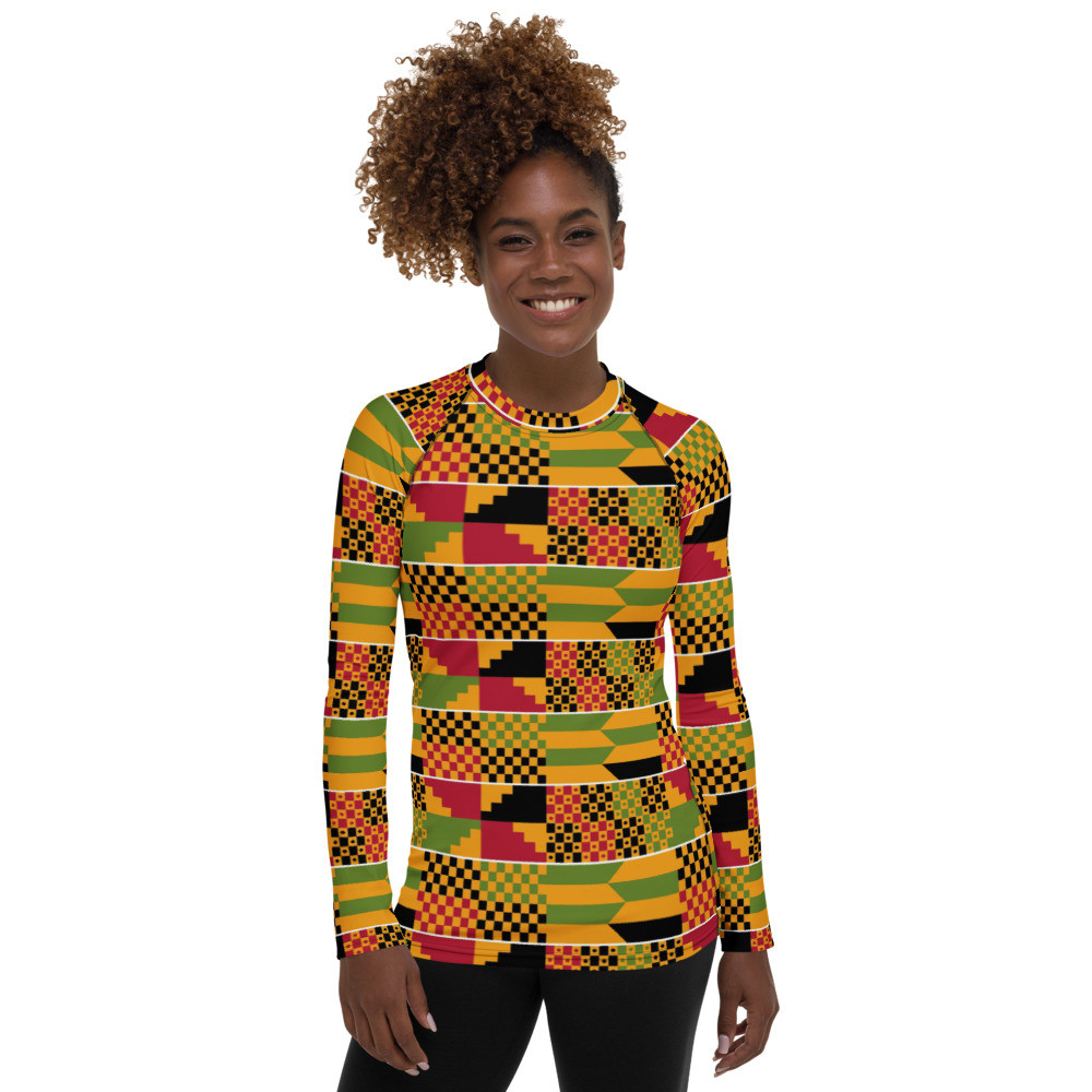 Women's Kente Rash Guard