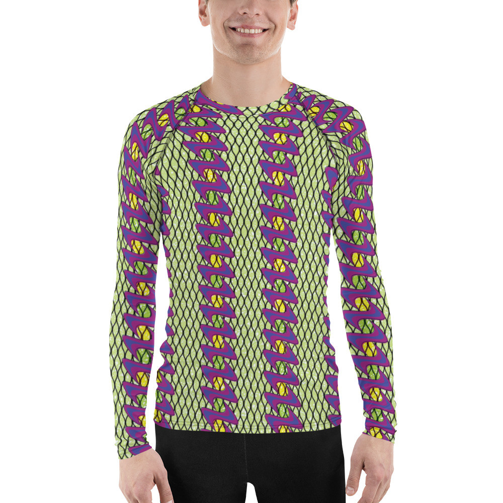 Men's Fishnet Ladders Inspired Rash Guard