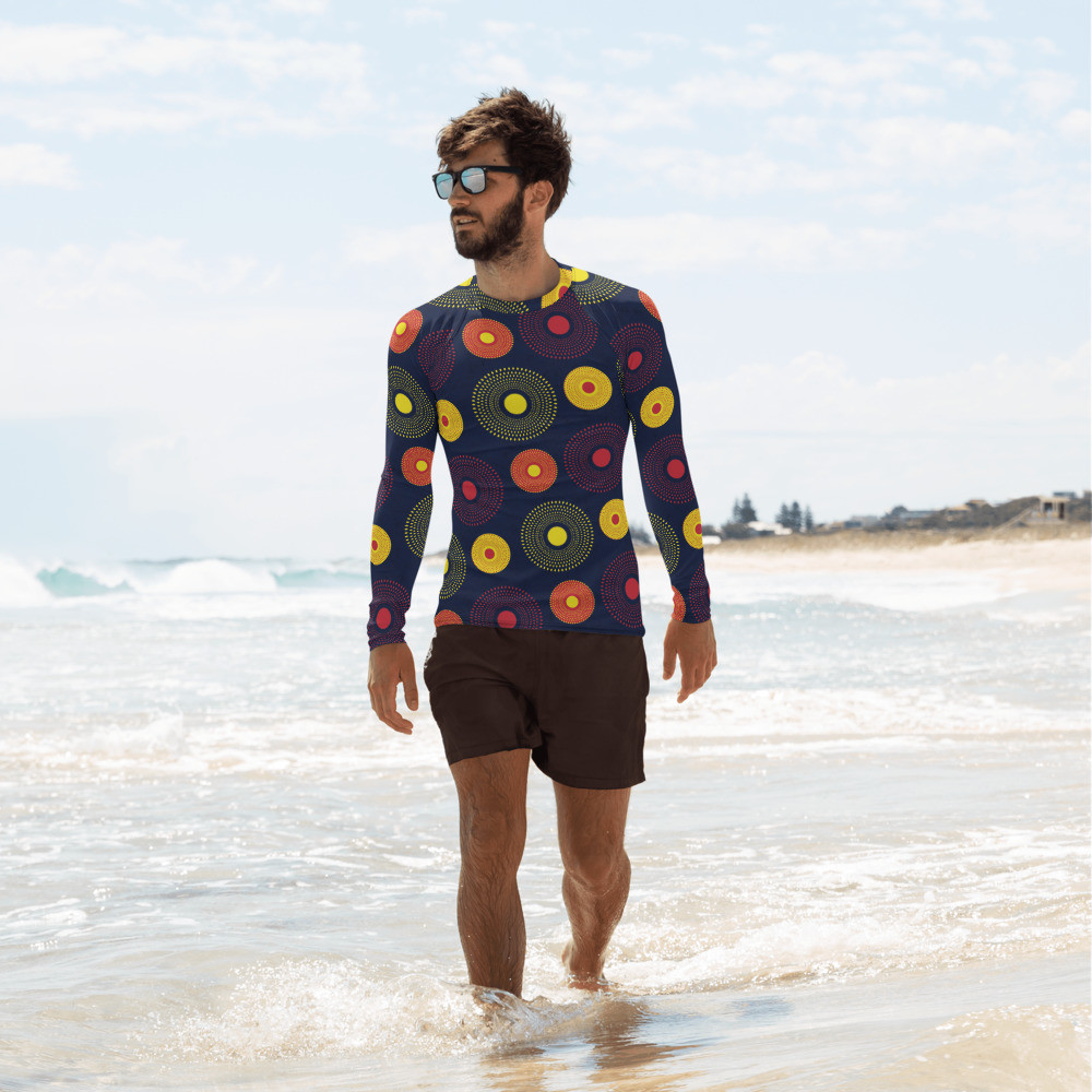 Men's Ankara Circles Rash Guard