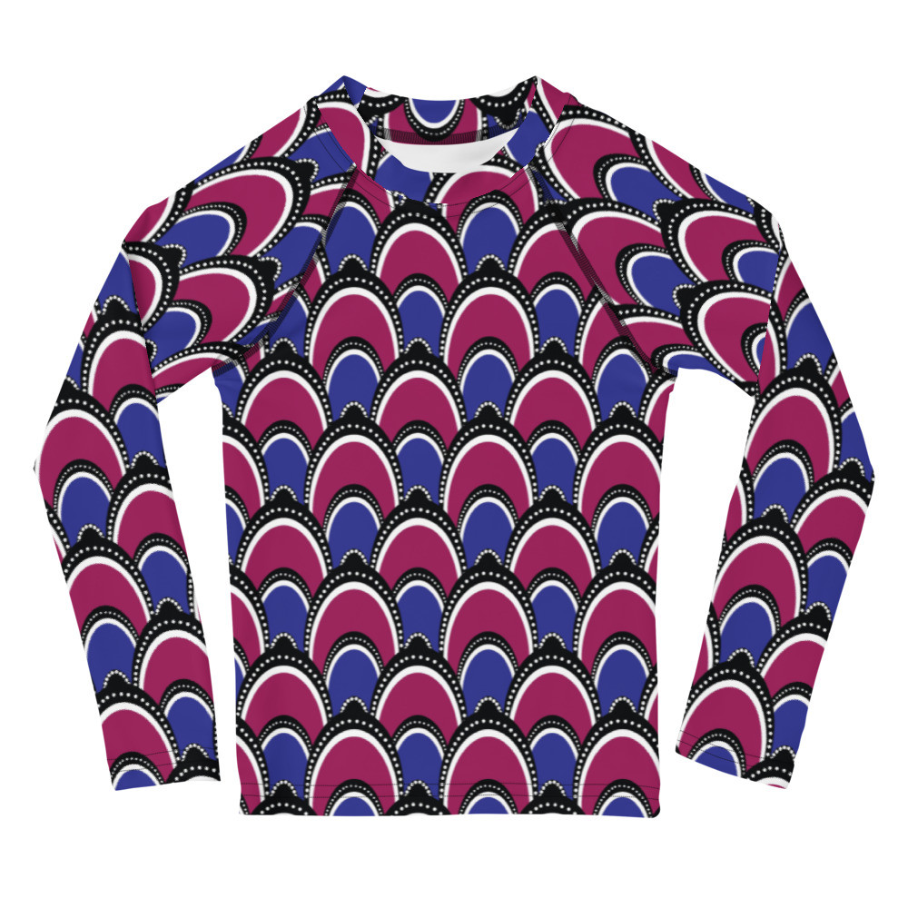 Kids Peacock Inspired Rash Guard