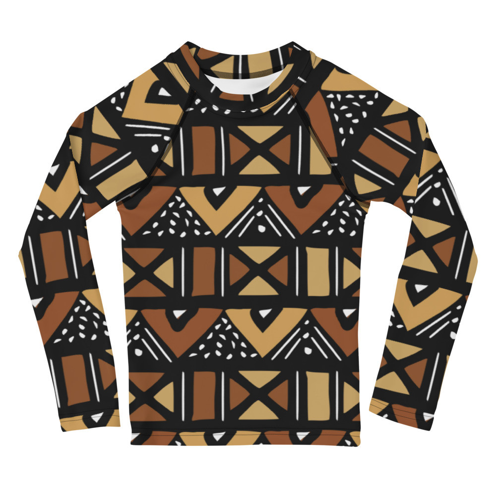 Kids Mud Cloth Inspired Rash Guard