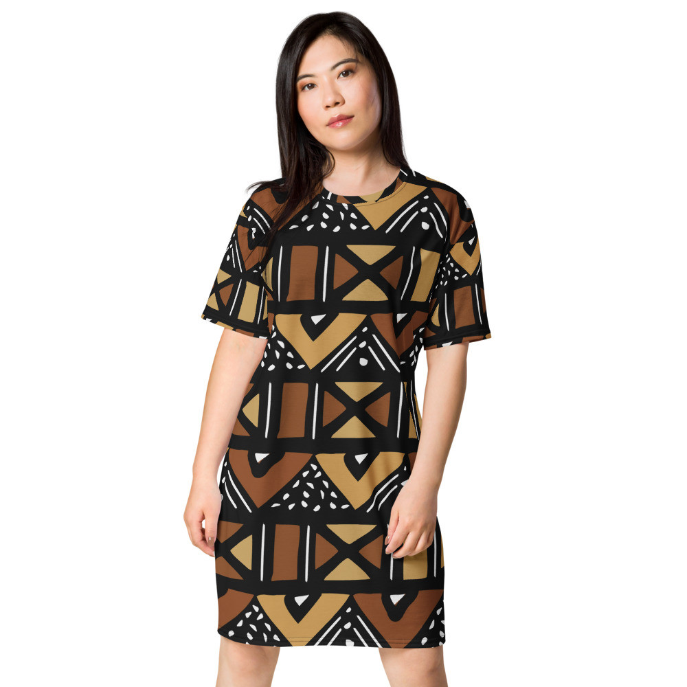 Mud Cloth Inspired T-shirt dress