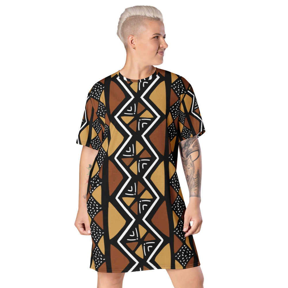 Mud Cloth II Inspired T-shirt dress