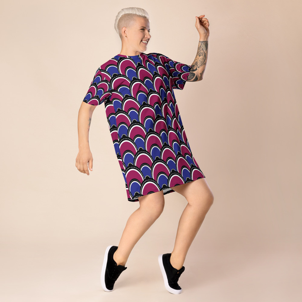 Peacock Inspired T-shirt dress