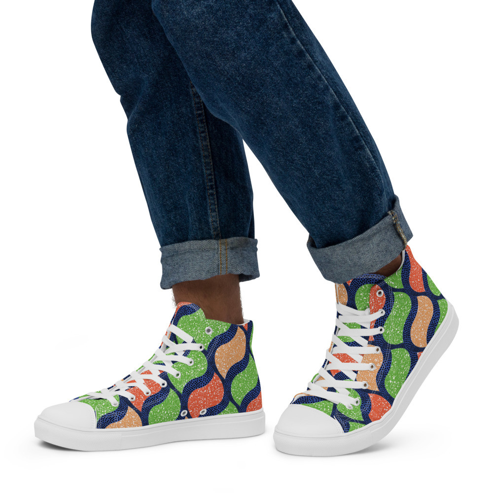 Men’s Autumn Vibes high top canvas shoes
