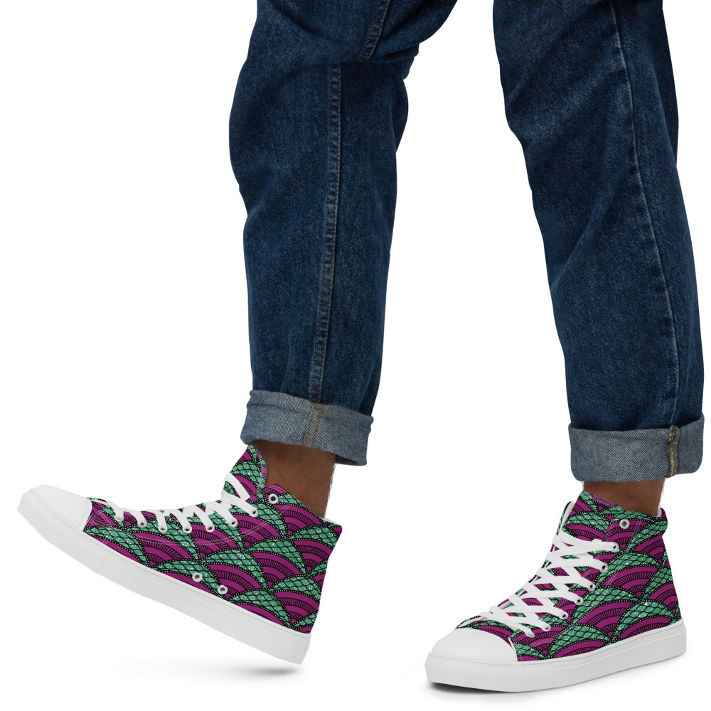 Men’s Parachutes Inspired high top canvas shoes