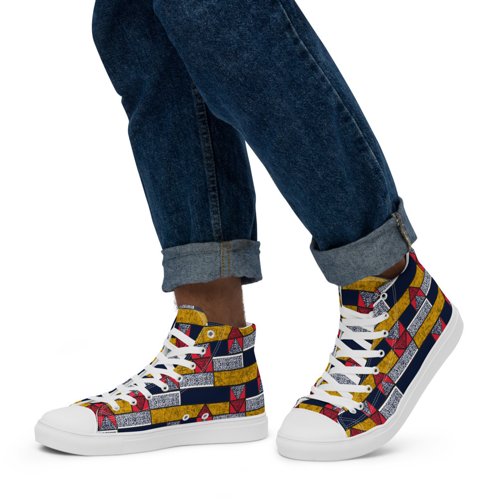 Men’s Bricks Inspired high top canvas shoes