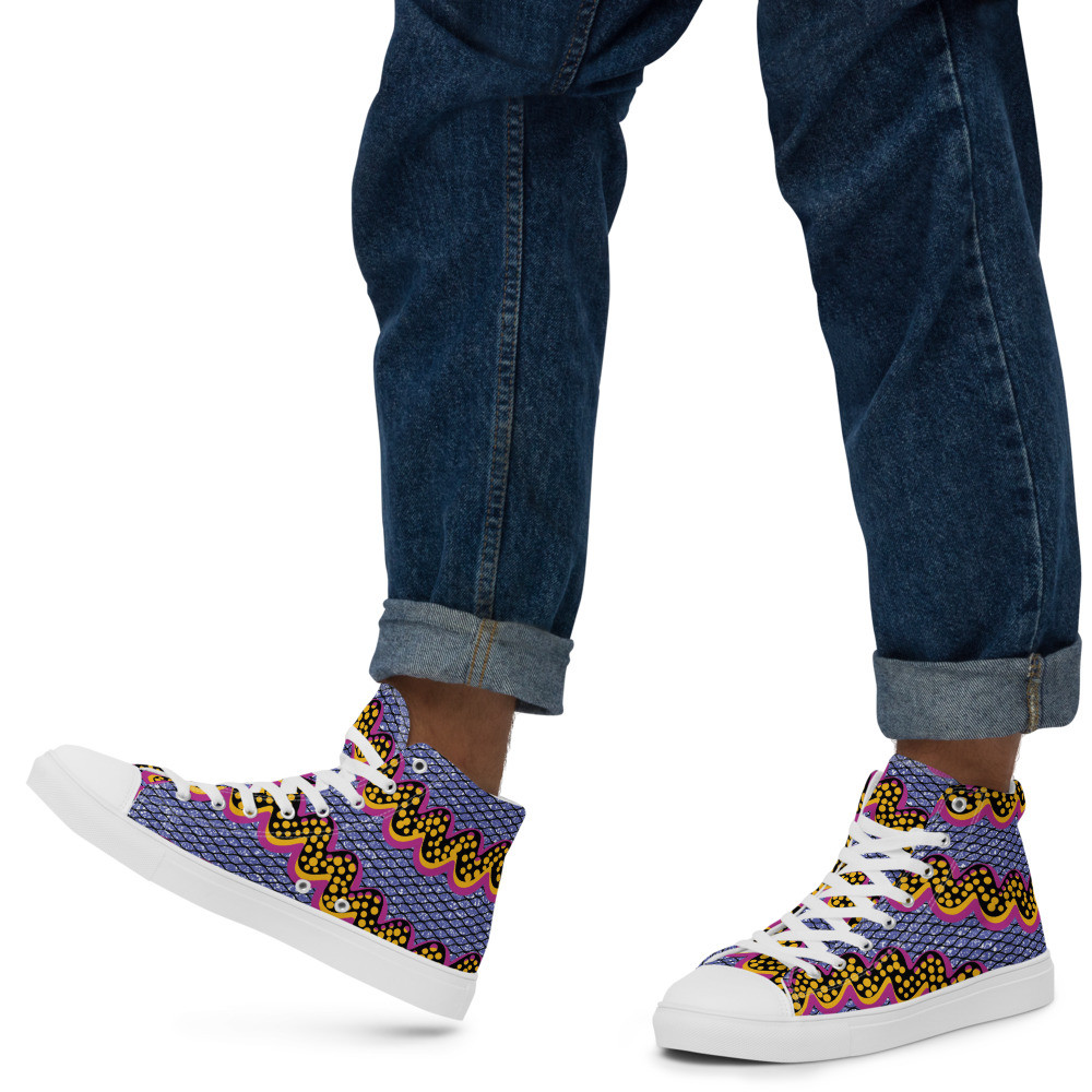 Men’s Squiggly Drip high top canvas shoes