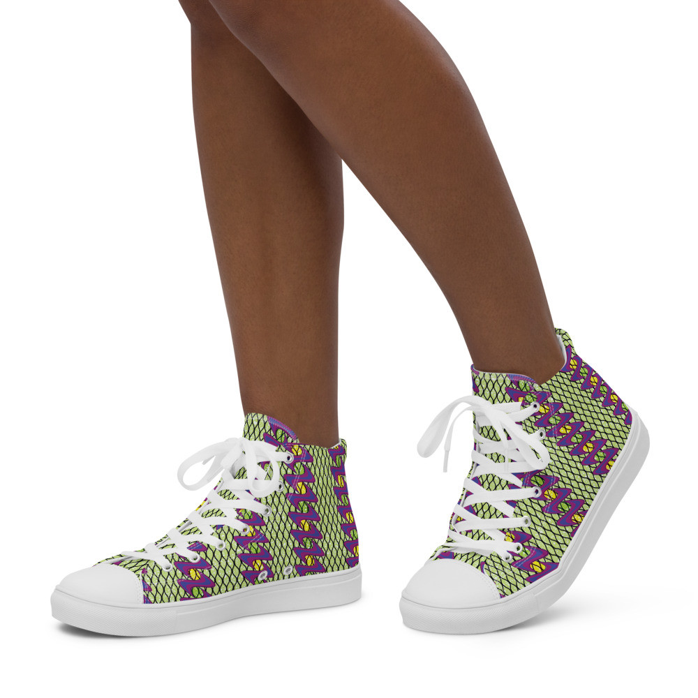 Women’s Fishnet Ladders high top canvas shoes