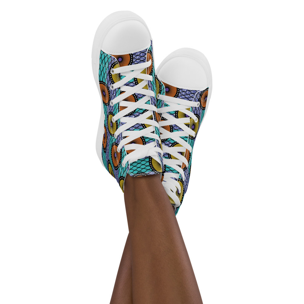 Women’s Ankara Circles II high top canvas shoes