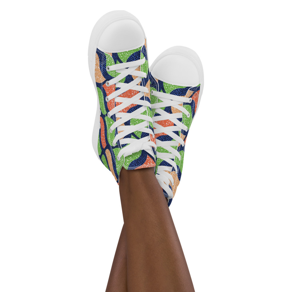 Women’s Autumn Vibes high top canvas shoes