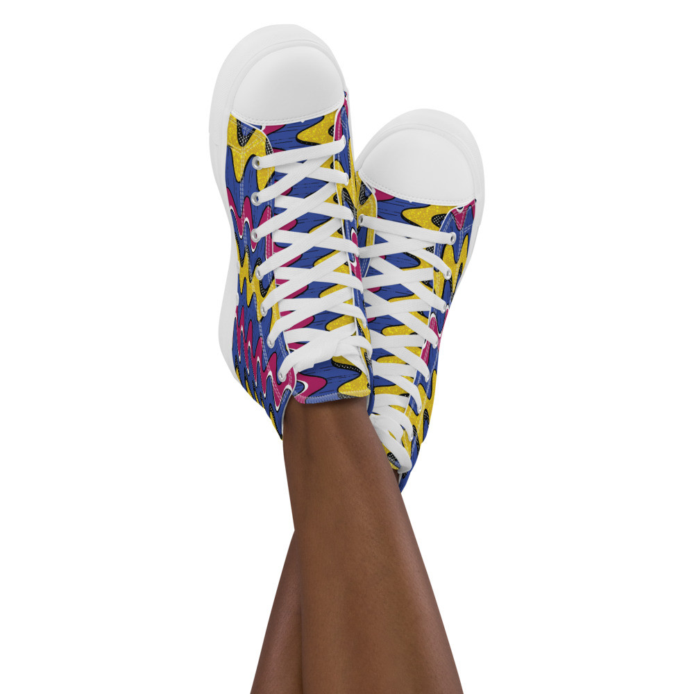 Women’s Squiggly Drip II high top canvas shoes