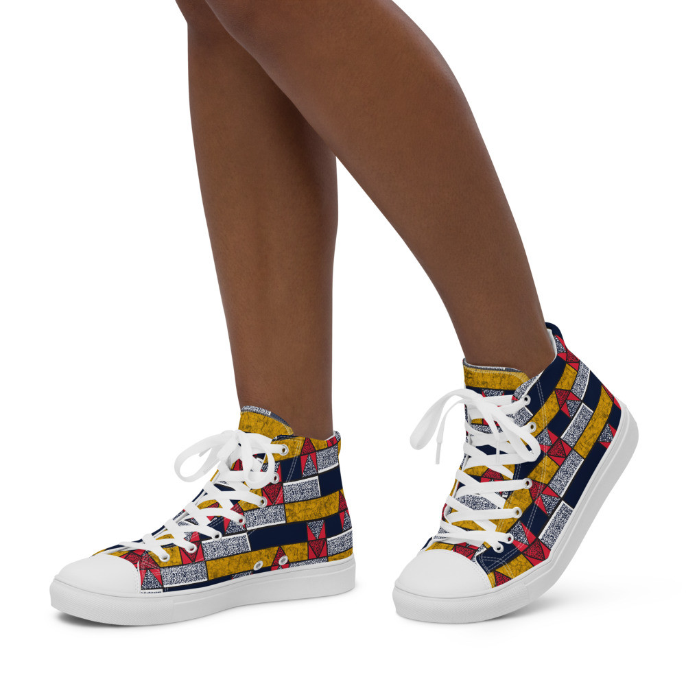 Women’s Bricks Inspired high top canvas shoes