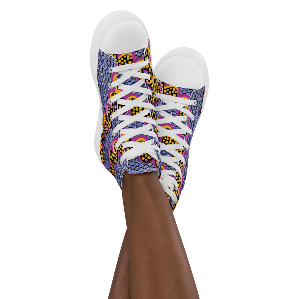 Women’s Squiggly Drip high top canvas shoes