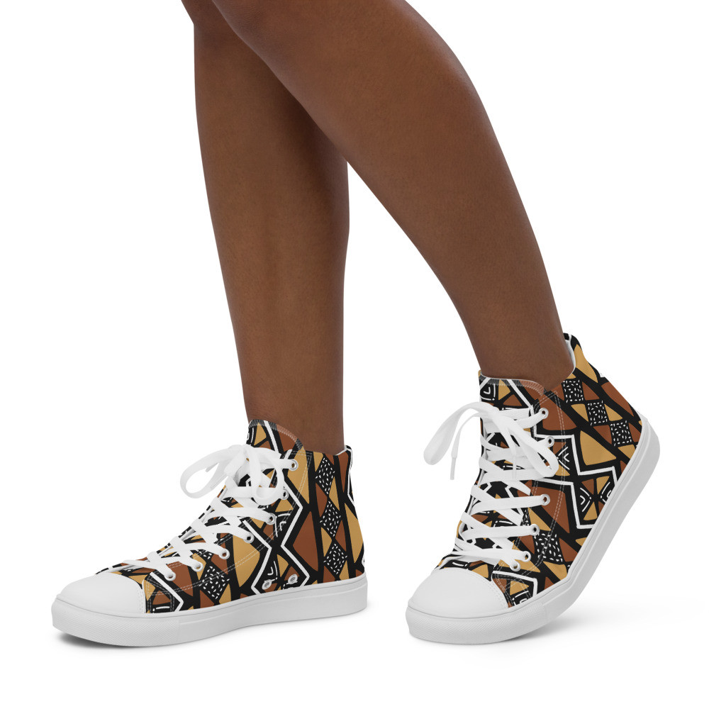 Women’s Mud Cloth Inspired II high top canvas shoes