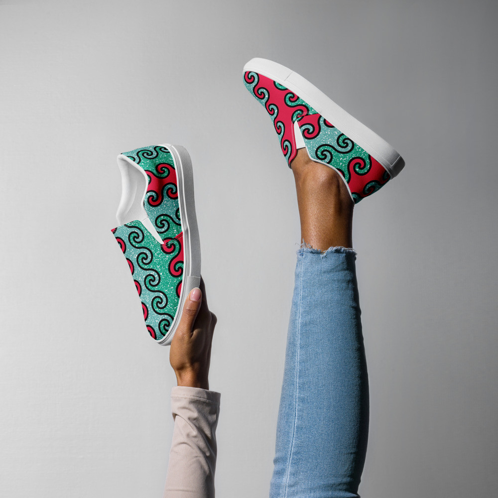 Women’s Intertwined Curls slip-on canvas shoes