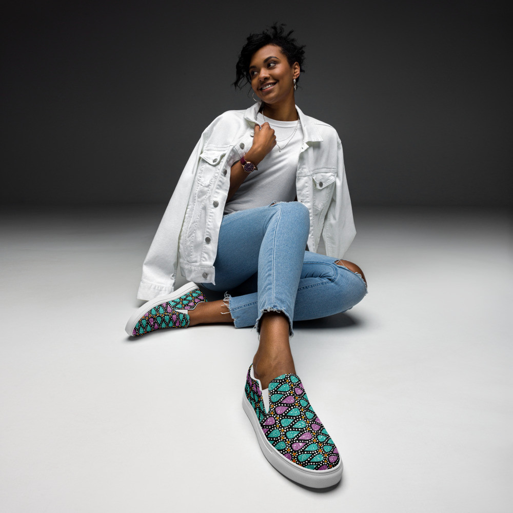 Women’s Icy drops slip-on canvas shoes