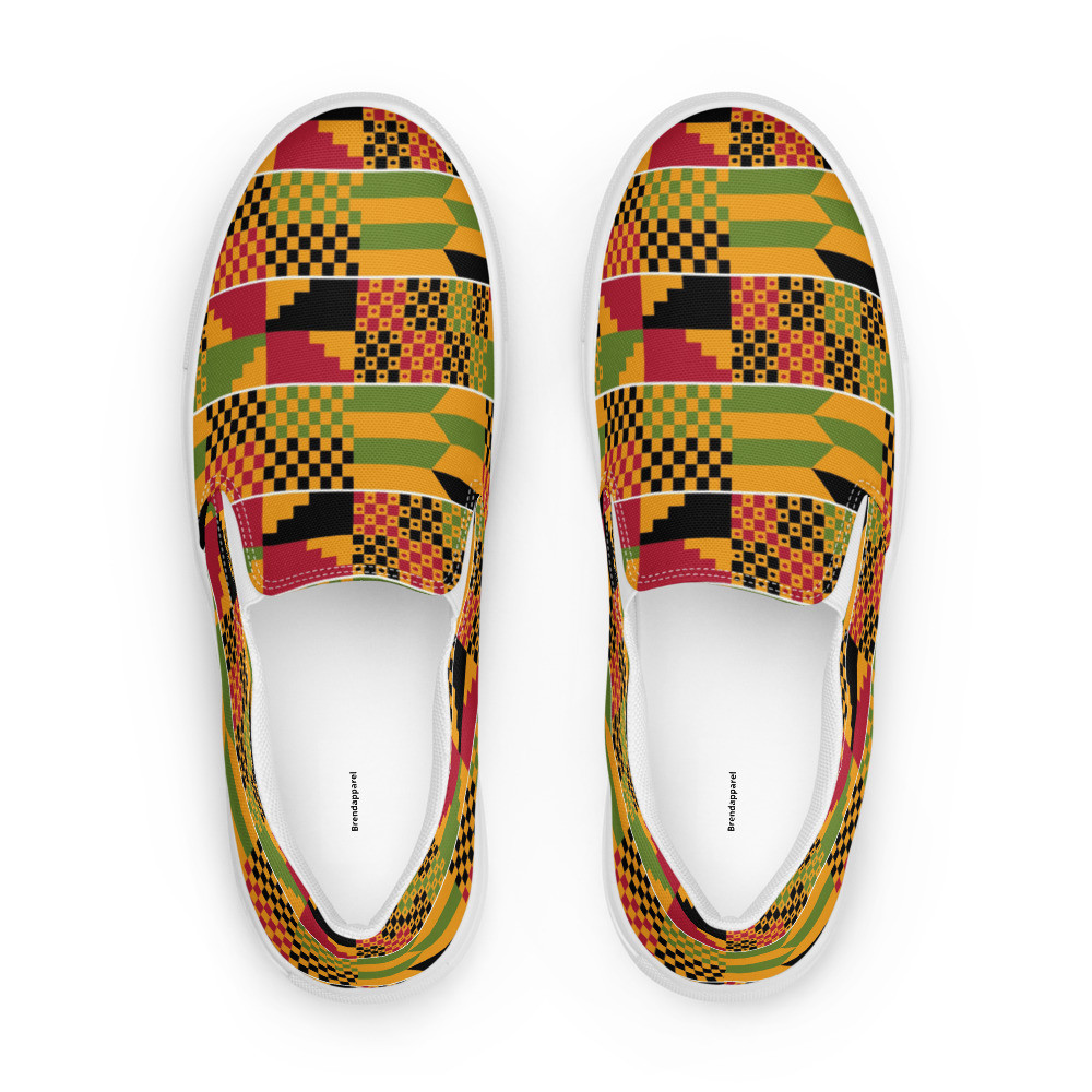 Women’s Kente slip-on canvas shoes