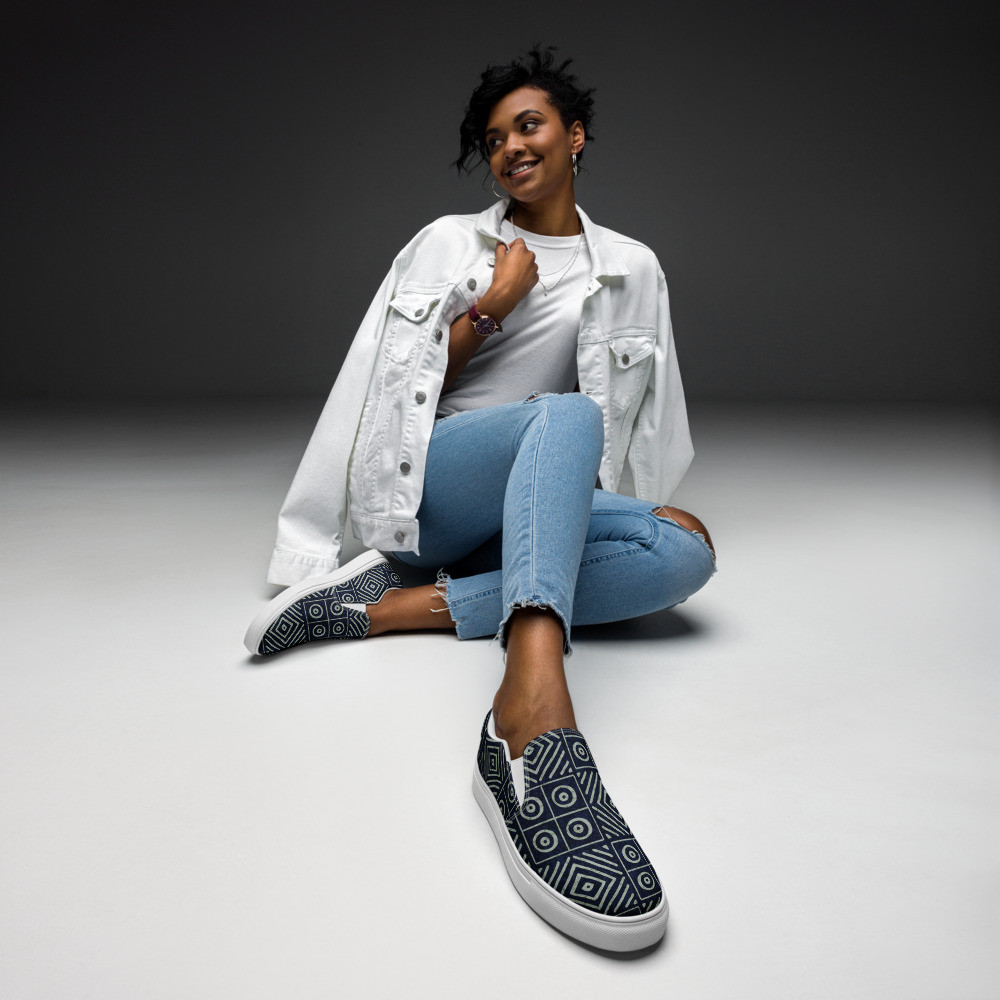 Women’s Adire slip-on canvas shoes