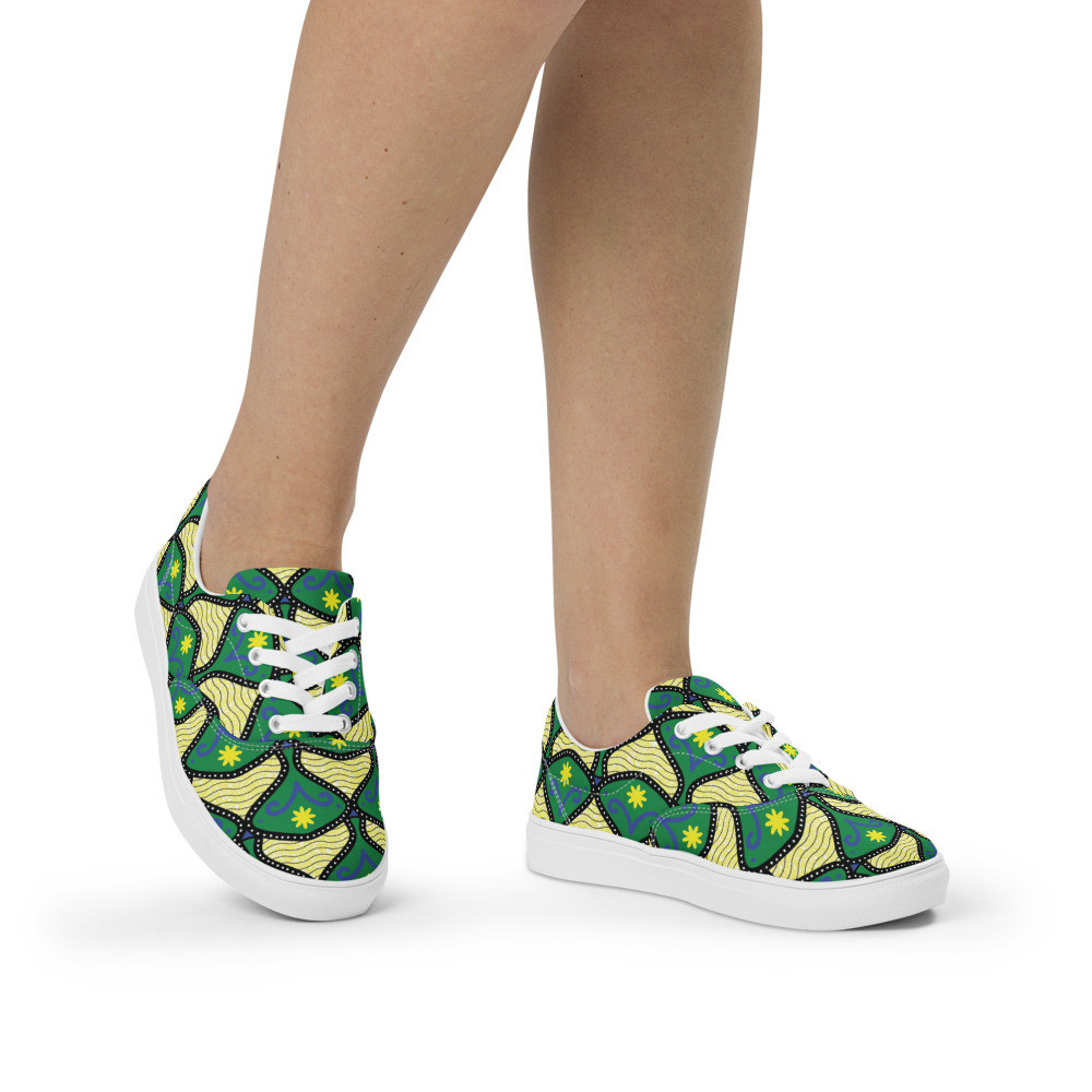 Women’s Spring Vibes lace-up canvas shoes