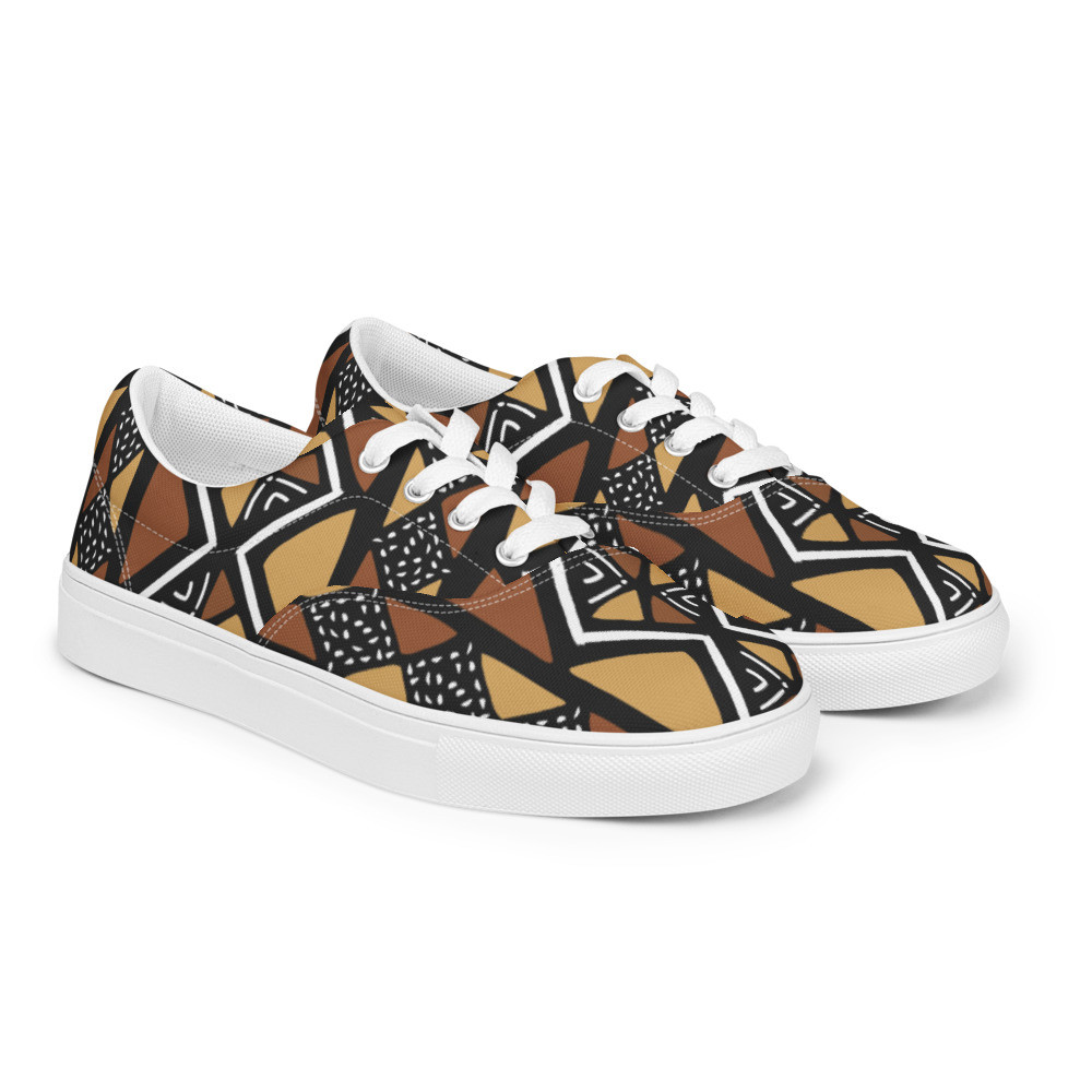 Women’s Mud Cloth Inspired II lace-up canvas shoes