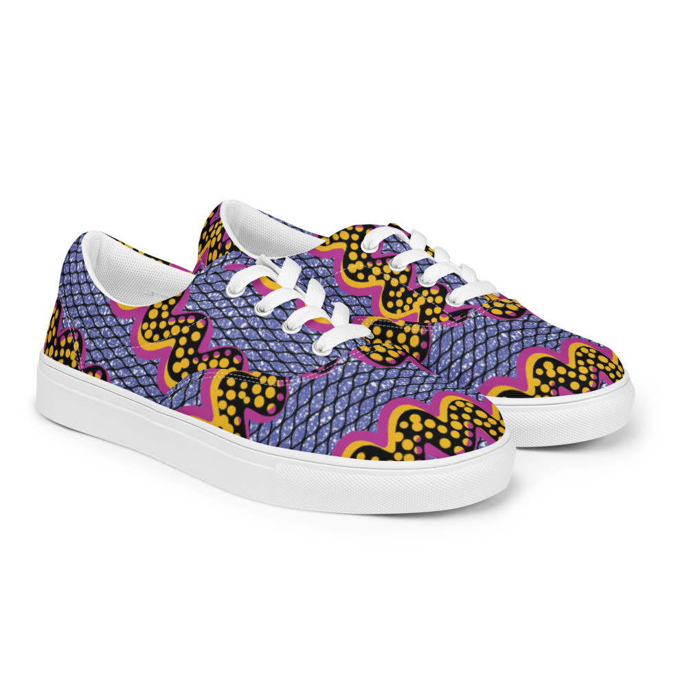 Women’s Squiggly Drip lace-up canvas shoes