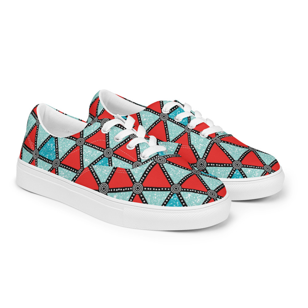 Women’s Triangles lace-up canvas shoes