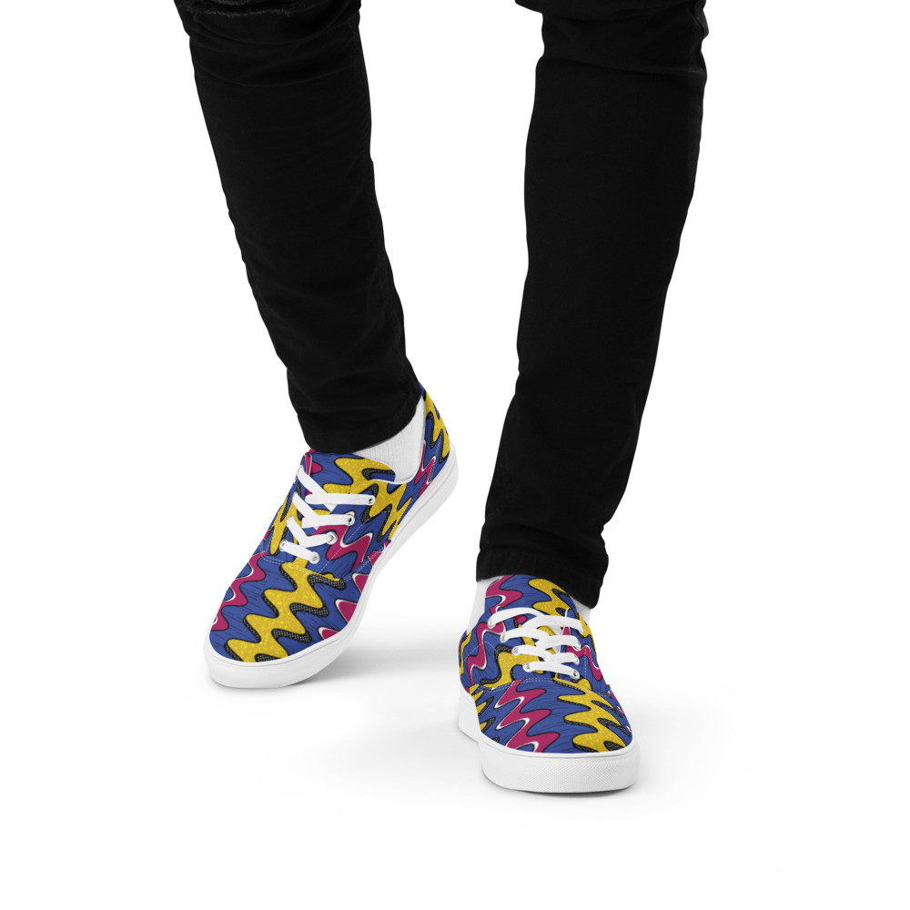 Men’s Squiggly Drip II lace-up canvas shoes