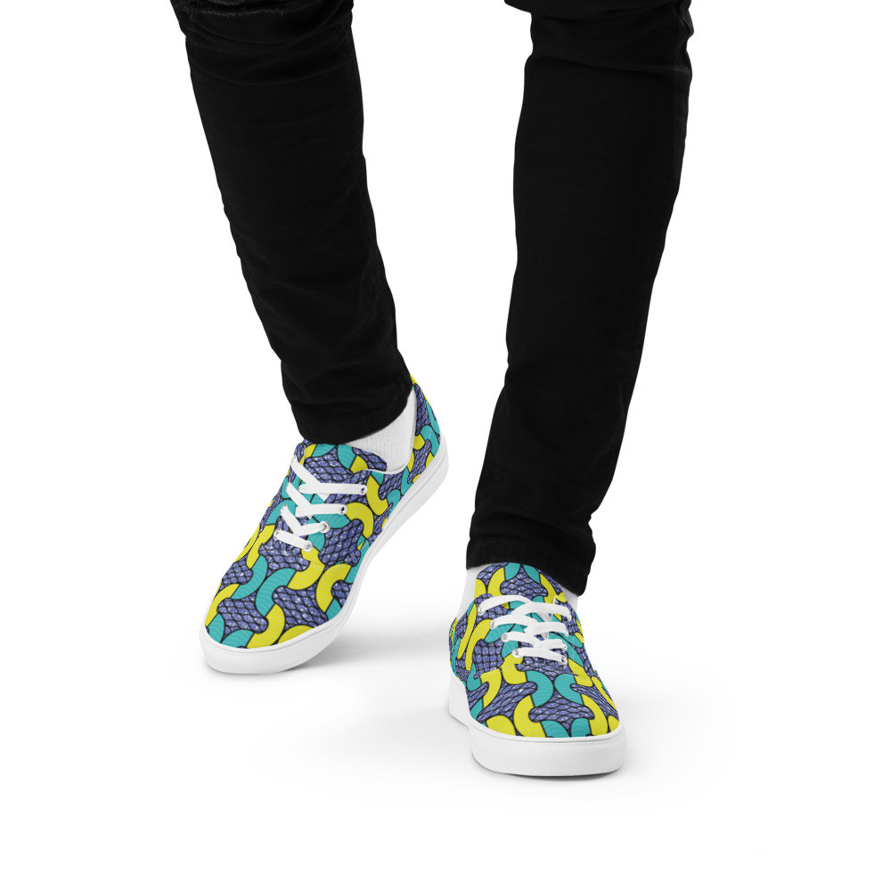Men’s Snakes Inspired lace-up canvas shoes