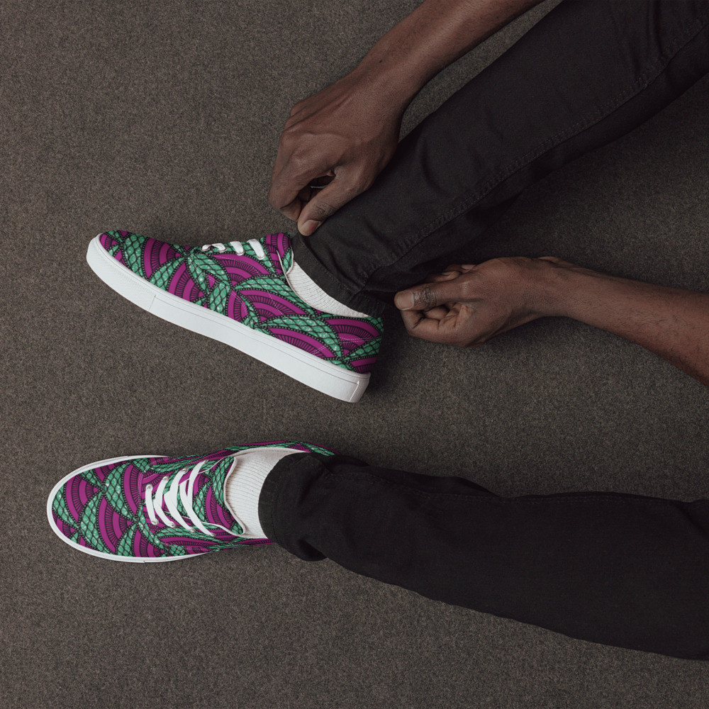 Men’s Parachutes Inspired lace-up canvas shoes