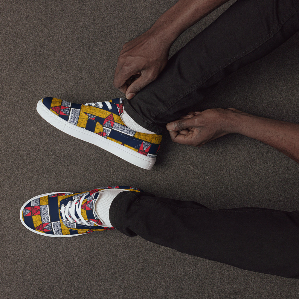 Men’s Bricks Inspired lace-up canvas shoes