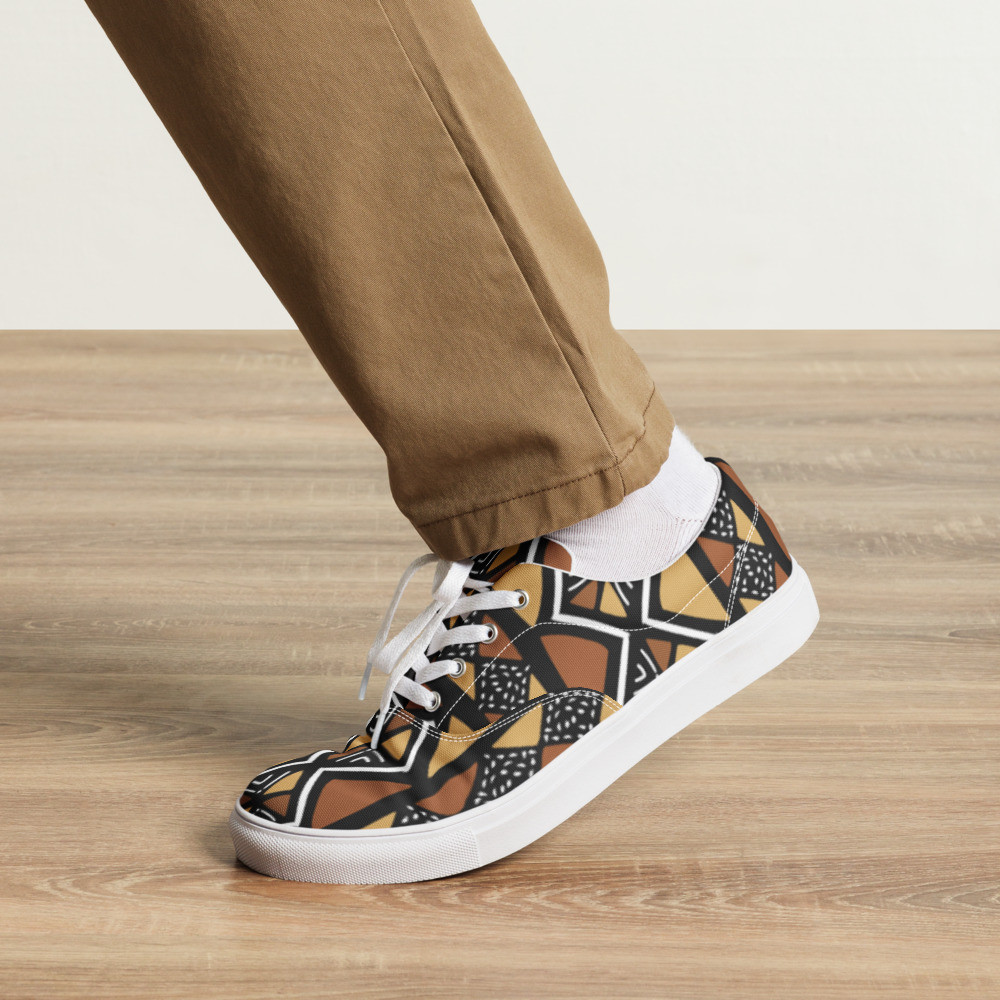 Men’s Mud Cloth Inspired II lace-up canvas shoes