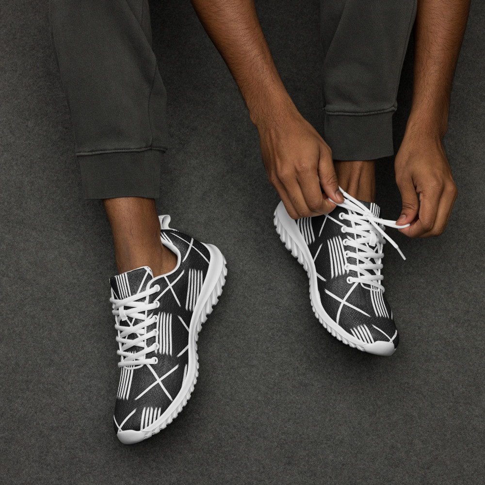 Men’s Black Mud Cloth Inspired III Inspired athletic shoes