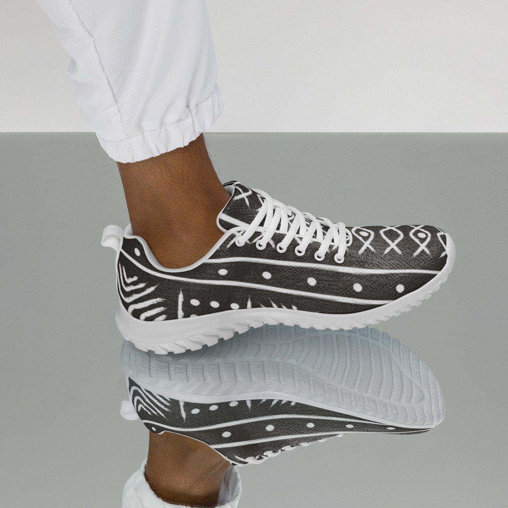 Men’s Black Mud Cloth Inspired II athletic shoes