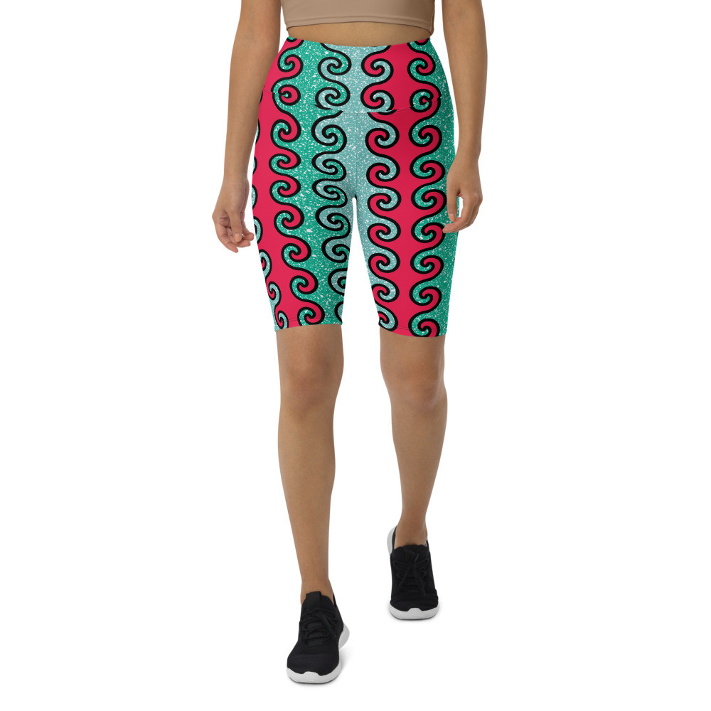 Intertwined Curls Biker Shorts