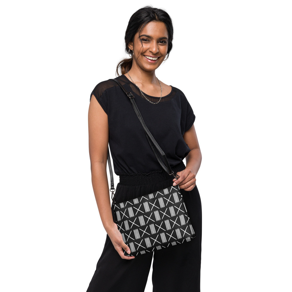 Black Mud Cloth Inspired III Crossbody bag