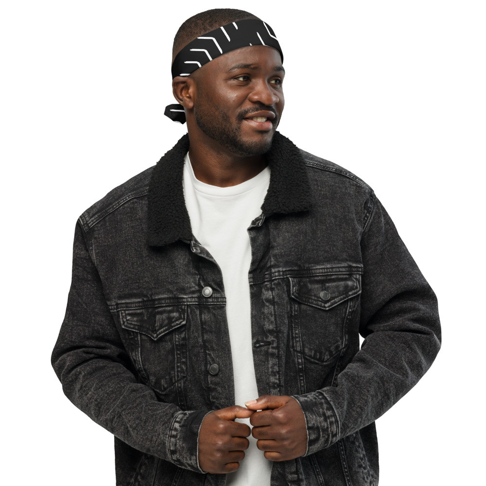 Black Mud Cloth Inspired bandana